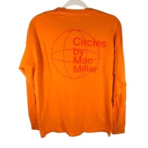 Mac Miller Hip Hop Rapper Circles Long Sleeve Men's Tshirt Size Medium